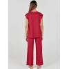 imageANRABESS Women 2 Piece Outfits Casual Summer Sleeveless Tops Knit Pants Sweater Lounge Matching Sets 2025 Trendy ClothesRed