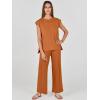 imageANRABESS Women 2 Piece Outfits Casual Summer Sleeveless Tops Knit Pants Sweater Lounge Matching Sets 2025 Trendy ClothesRust