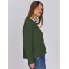 imageANRABESS Women Cardigan Sweater Dressy Casual Classic Long Sleeve Crew Neck Button Down Tweed Knit Jacket 2025 Spring OutfitsArmy Green