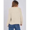 imageANRABESS Women Cardigan Sweater Dressy Casual Classic Long Sleeve Crew Neck Button Down Tweed Knit Jacket 2025 Spring OutfitsBeige