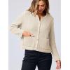 imageANRABESS Women Cardigan Sweater Dressy Casual Classic Long Sleeve Crew Neck Button Down Tweed Knit Jacket 2025 Spring OutfitsBeige