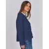 imageANRABESS Women Cardigan Sweater Dressy Casual Classic Long Sleeve Crew Neck Button Down Tweed Knit Jacket 2025 Spring OutfitsDark Blue