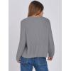 imageANRABESS Women Cardigan Sweater Dressy Casual Classic Long Sleeve Crew Neck Button Down Tweed Knit Jacket 2025 Spring OutfitsGrey