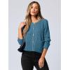 imageANRABESS Women Cardigan Sweater Dressy Casual Classic Long Sleeve Crew Neck Button Down Tweed Knit Jacket 2025 Spring OutfitsLake