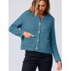 imageANRABESS Women Cardigan Sweater Dressy Casual Classic Long Sleeve Crew Neck Button Down Tweed Knit Jacket 2025 Spring OutfitsLake
