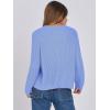 imageANRABESS Women Cardigan Sweater Dressy Casual Classic Long Sleeve Crew Neck Button Down Tweed Knit Jacket 2025 Spring OutfitsLight Blue