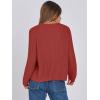 imageANRABESS Women Cardigan Sweater Dressy Casual Classic Long Sleeve Crew Neck Button Down Tweed Knit Jacket 2025 Spring OutfitsOrange Red