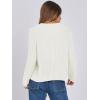imageANRABESS Women Cardigan Sweater Dressy Casual Classic Long Sleeve Crew Neck Button Down Tweed Knit Jacket 2025 Spring OutfitsWhite
