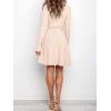 imageANRABESS Womens Long Sleeve Midi Dress Crewneck Tie Waist ALine Swing Casual Bodycon Ribbed Knit 2025 Fall Sweater DressPink