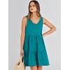 imageANRABESS Womens Summer Casual Tank Dress Sleeveless V Neck T Shirt Sundress Flowy Tiered Swing Mini Beach Vacation DressesLake