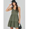 imageANRABESS Womens Summer Casual Tank Dress Sleeveless V Neck T Shirt Sundress Flowy Tiered Swing Mini Beach Vacation DressesOlive