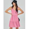 imageANRABESS Womens Summer Casual Tank Dress Sleeveless V Neck T Shirt Sundress Flowy Tiered Swing Mini Beach Vacation DressesPink