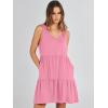 imageANRABESS Womens Summer Casual Tank Dress Sleeveless V Neck T Shirt Sundress Flowy Tiered Swing Mini Beach Vacation DressesPink