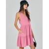 imageANRABESS Womens Summer Casual Tank Dress Sleeveless V Neck T Shirt Sundress Flowy Tiered Swing Mini Beach Vacation DressesPink