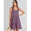 imageANRABESS Womens Summer Casual Tank Dress Sleeveless V Neck T Shirt Sundress Flowy Tiered Swing Mini Beach Vacation DressesPurple