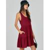 imageANRABESS Womens Summer Casual Tank Dress Sleeveless V Neck T Shirt Sundress Flowy Tiered Swing Mini Beach Vacation DressesRed