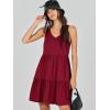 imageANRABESS Womens Summer Casual Tank Dress Sleeveless V Neck T Shirt Sundress Flowy Tiered Swing Mini Beach Vacation DressesRed