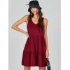 imageANRABESS Womens Summer Casual Tank Dress Sleeveless V Neck T Shirt Sundress Flowy Tiered Swing Mini Beach Vacation DressesRed