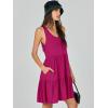 imageANRABESS Womens Summer Casual Tank Dress Sleeveless V Neck T Shirt Sundress Flowy Tiered Swing Mini Beach Vacation DressesRose