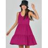 imageANRABESS Womens Summer Casual Tank Dress Sleeveless V Neck T Shirt Sundress Flowy Tiered Swing Mini Beach Vacation DressesRose