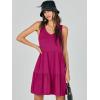 imageANRABESS Womens Summer Casual Tank Dress Sleeveless V Neck T Shirt Sundress Flowy Tiered Swing Mini Beach Vacation DressesRose