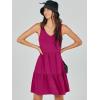 imageANRABESS Womens Summer Casual Tank Dress Sleeveless V Neck T Shirt Sundress Flowy Tiered Swing Mini Beach Vacation DressesRose