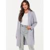 imageANRABESS Cardigan Sweater for Women Casual 2025 Fall Fashion Coat Long Sleeve Open Front Knit Coatigan OutwearLight Grey