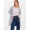 imageANRABESS Cardigan Sweater for Women Casual 2025 Fall Fashion Coat Long Sleeve Open Front Knit Coatigan OutwearLight Grey