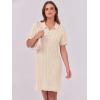 imageANRABESS Short Sleeve Sweater Dress for Women Summer Casual V Neck Cable Knit Mini Polo Dresses 2025 TrendyApricot