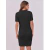 imageANRABESS Short Sleeve Sweater Dress for Women Summer Casual V Neck Cable Knit Mini Polo Dresses 2025 TrendyBlack