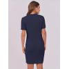 imageANRABESS Short Sleeve Sweater Dress for Women Summer Casual V Neck Cable Knit Mini Polo Dresses 2025 TrendyNavy Blue