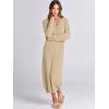 imageANRABESS Women Long Sleeve Button V Neck Oversized Casual Loose Fit Waffle Knit Fall Midi Sweater Dress 2025 Trendy OutfitsApricot