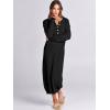 imageANRABESS Women Long Sleeve Button V Neck Oversized Casual Loose Fit Waffle Knit Fall Midi Sweater Dress 2025 Trendy OutfitsBlack