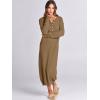 imageANRABESS Women Long Sleeve Button V Neck Oversized Casual Loose Fit Waffle Knit Fall Midi Sweater Dress 2025 Trendy OutfitsKhaki