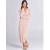 imageANRABESS Women Long Sleeve Button V Neck Oversized Casual Loose Fit Waffle Knit Fall Midi Sweater Dress 2025 Trendy OutfitsLight Pink