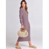 imageANRABESS Women Long Sleeve Button V Neck Oversized Casual Loose Fit Waffle Knit Fall Midi Sweater Dress 2025 Trendy OutfitsRed Apricot