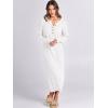 imageANRABESS Women Long Sleeve Button V Neck Oversized Casual Loose Fit Waffle Knit Fall Midi Sweater Dress 2025 Trendy OutfitsWhite