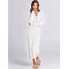 imageANRABESS Women Long Sleeve Button V Neck Oversized Casual Loose Fit Waffle Knit Fall Midi Sweater Dress 2025 Trendy OutfitsWhite