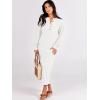 imageANRABESS Women Long Sleeve Button V Neck Oversized Casual Loose Fit Waffle Knit Fall Midi Sweater Dress 2025 Trendy OutfitsWhite