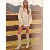imageANRABESS Women Long Sleeve Oversized Cable Knit Chunky Baggy Loose Pullover Tunic Mini Sweater Dress 2025 Trendy Fall OutfitsApricot