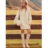 imageANRABESS Women Long Sleeve Oversized Cable Knit Chunky Baggy Loose Pullover Tunic Mini Sweater Dress 2025 Trendy Fall OutfitsApricot