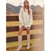 imageANRABESS Women Long Sleeve Oversized Cable Knit Chunky Baggy Loose Pullover Tunic Mini Sweater Dress 2025 Trendy Fall OutfitsBeige