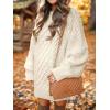imageANRABESS Women Long Sleeve Oversized Cable Knit Chunky Baggy Loose Pullover Tunic Mini Sweater Dress 2025 Trendy Fall OutfitsBeige