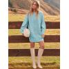 imageANRABESS Women Long Sleeve Oversized Cable Knit Chunky Baggy Loose Pullover Tunic Mini Sweater Dress 2025 Trendy Fall OutfitsBlue