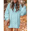 imageANRABESS Women Long Sleeve Oversized Cable Knit Chunky Baggy Loose Pullover Tunic Mini Sweater Dress 2025 Trendy Fall OutfitsBlue