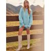 imageANRABESS Women Long Sleeve Oversized Cable Knit Chunky Baggy Loose Pullover Tunic Mini Sweater Dress 2025 Trendy Fall OutfitsBlue