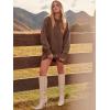 imageANRABESS Women Long Sleeve Oversized Cable Knit Chunky Baggy Loose Pullover Tunic Mini Sweater Dress 2025 Trendy Fall OutfitsBrown