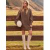 imageANRABESS Women Long Sleeve Oversized Cable Knit Chunky Baggy Loose Pullover Tunic Mini Sweater Dress 2025 Trendy Fall OutfitsBrown