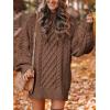 imageANRABESS Women Long Sleeve Oversized Cable Knit Chunky Baggy Loose Pullover Tunic Mini Sweater Dress 2025 Trendy Fall OutfitsBrown