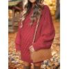 imageANRABESS Women Long Sleeve Oversized Cable Knit Chunky Baggy Loose Pullover Tunic Mini Sweater Dress 2025 Trendy Fall OutfitsCherry